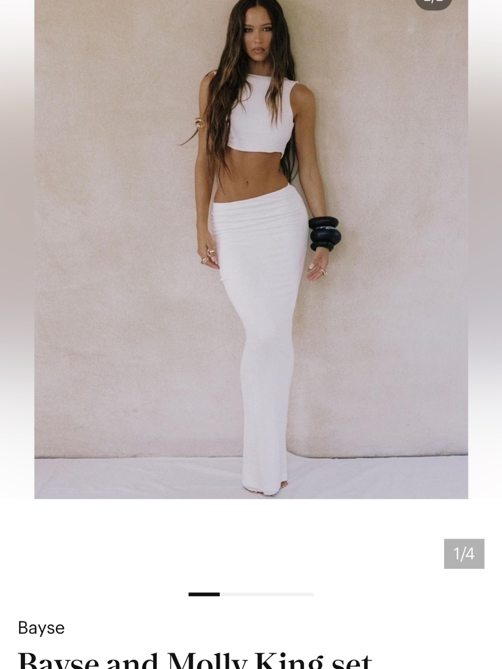 Bayse White Maxi Skirt and matching top — Figure-Flattering Long Silhouette